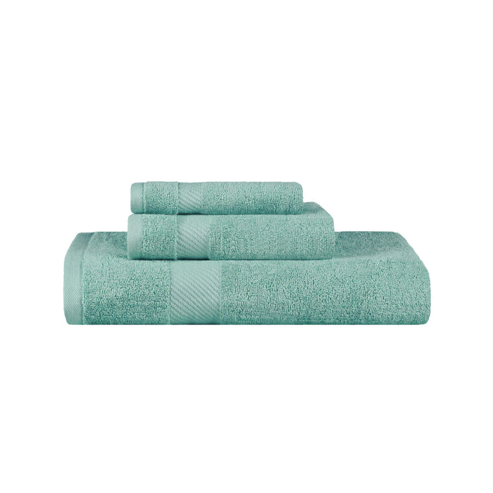 Kendell Egyptian Cotton Quick Drying 3 Piece Towel Set - Seafoam