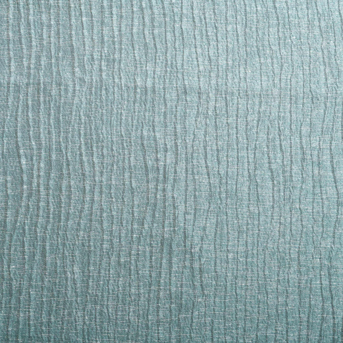 Metallic Cascade Jacquard Solid Textured Curtain Set - SeaFoam