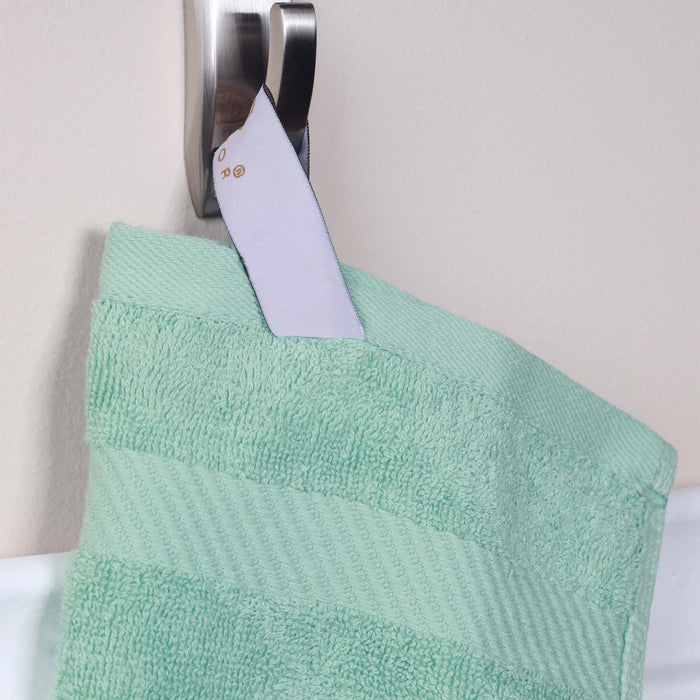 Kendell Egyptian Cotton 2 Piece Bath Sheet Set with Dobby Border - Seafoam