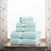 Egyptian Cotton Pile Plush Heavyweight Absorbent 6 Piece Towel Set - Seafoam