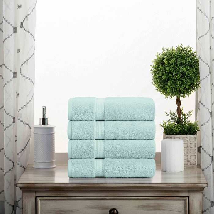 Egyptian Cotton Pile Solid 10-Piece Towel Set - Seafoam