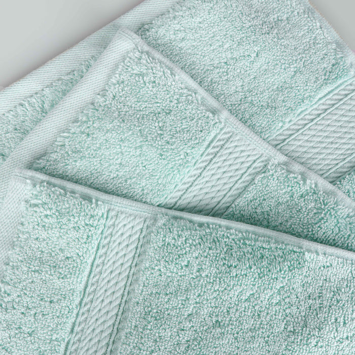 Egyptian Cotton Pile Plush Heavyweight Absorbent Bath Sheet Set of 2 - Seafoam