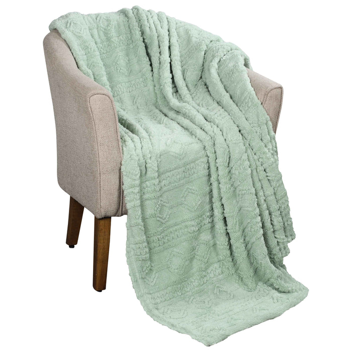 Arctic Boho Jacquard Plush Fleece Blanket