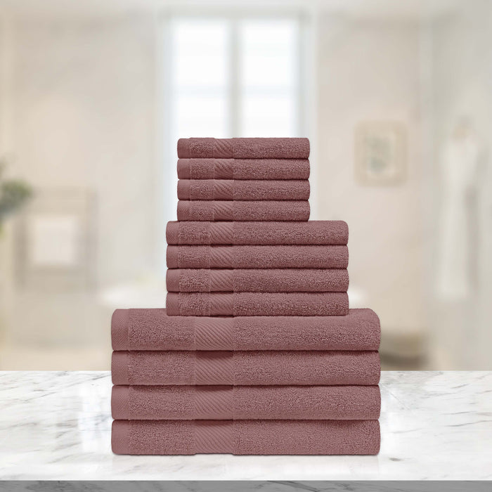 Kendell Egyptian Cotton 12 Piece Solid Towel Set