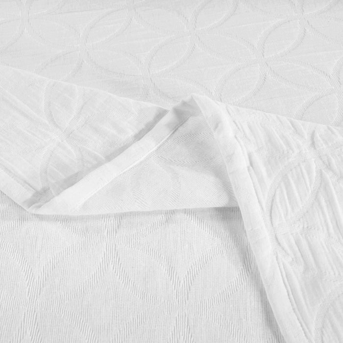 Serenity Cotton Matelasse Weave Jacquard Celtic Circle Bedspread Set
