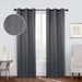 Blackout Solid Shimmer Grommet Curtain Panel Set 42" - Gray