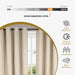 Blackout Solid Shimmer Grommet Curtain Panel Set 42" - Ivory