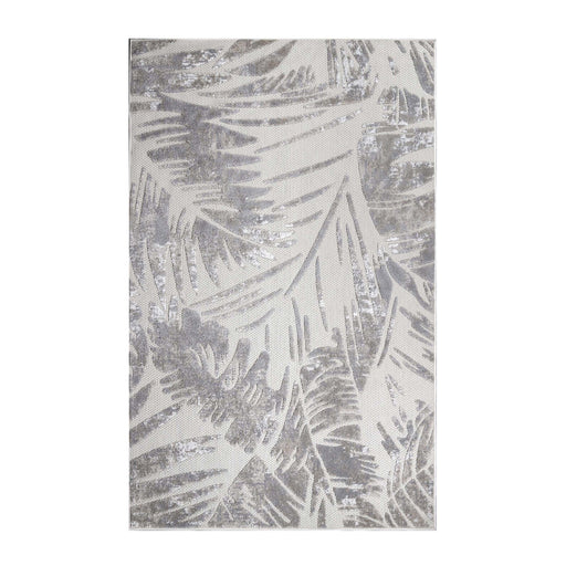 Siesta Botanical Leaves Modern Indoor/Outdoor Area Rug or Runner Rug - Slate