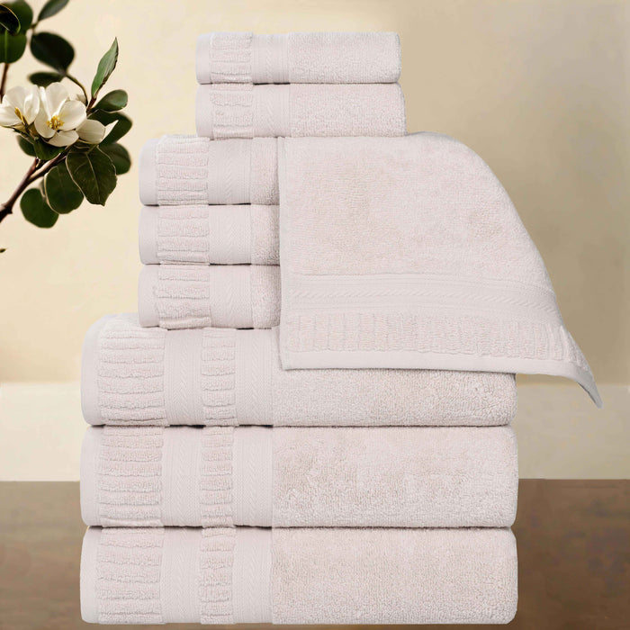 Venice Zero Twist Cotton Medium Weight Absorbent 9 Piece Towel Set