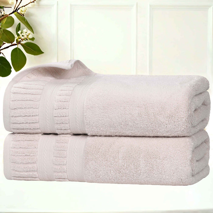 Venice Zero Twist Cotton Medium Weight Absorbent Bath Towels, Set of 2