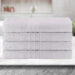 Cotton Eco-Friendly 4 Piece Solid Bath Towel Set - Silver