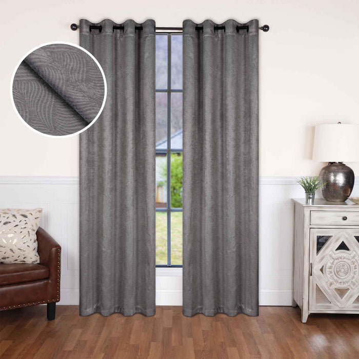 Waverly Modern Washable Room Darkening Blackout Curtain Panel Set