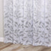 Leaves Grommet Room Darkening Blackout Curtains, Set of 2 - Silver