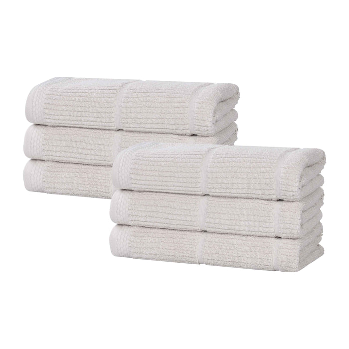 Milo Smart Twist Cotton Solid Hand Towels, Set of 6