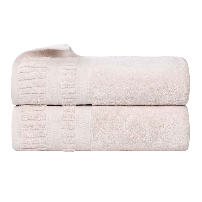 Venice Zero Twist Cotton Medium Weight Absorbent Bath Towels, Set of 2