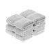 Egyptian Cotton Pile Plush Heavyweight Absorbent Face Towel Set of 6 - Silver