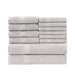Franklin Cotton Eco Friendly 12 Piece Towel Set - Silver