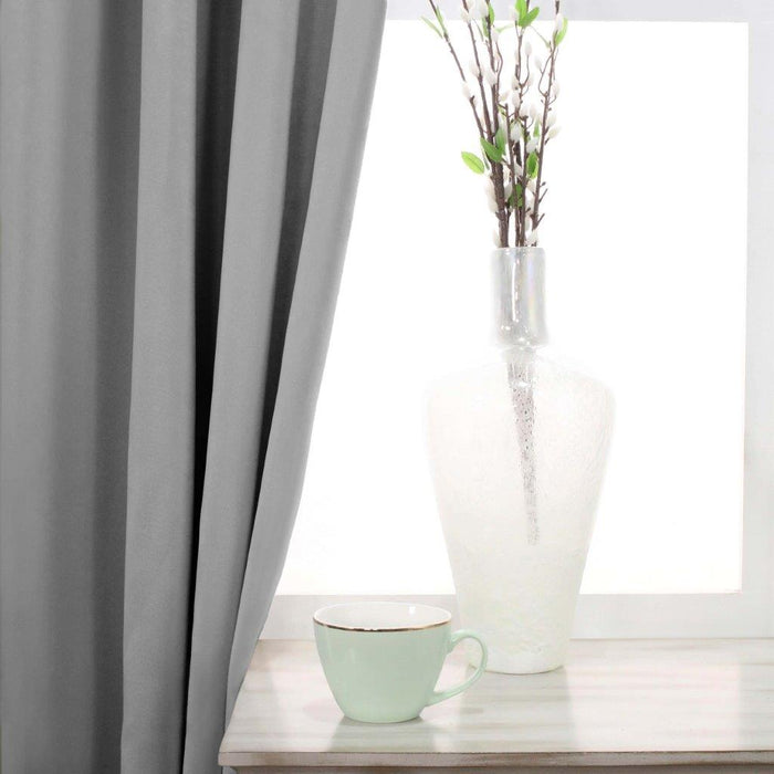 Solid Classic Modern Grommet Blackout Curtain Set