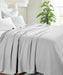 All-Season Chevron Cotton Bed Blanket & Sofa Throw - Silver