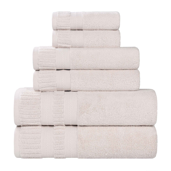 Venice Zero Twist Cotton Medium Weight Absorbent 6 Piece Towel Set