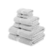 Egyptian Cotton Pile Plush Heavyweight Absorbent 6 Piece Towel Set - Silver