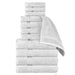 Egyptian Cotton Highly Absorbent Solid 12-Piece Ultra Soft Towel Set - Silver