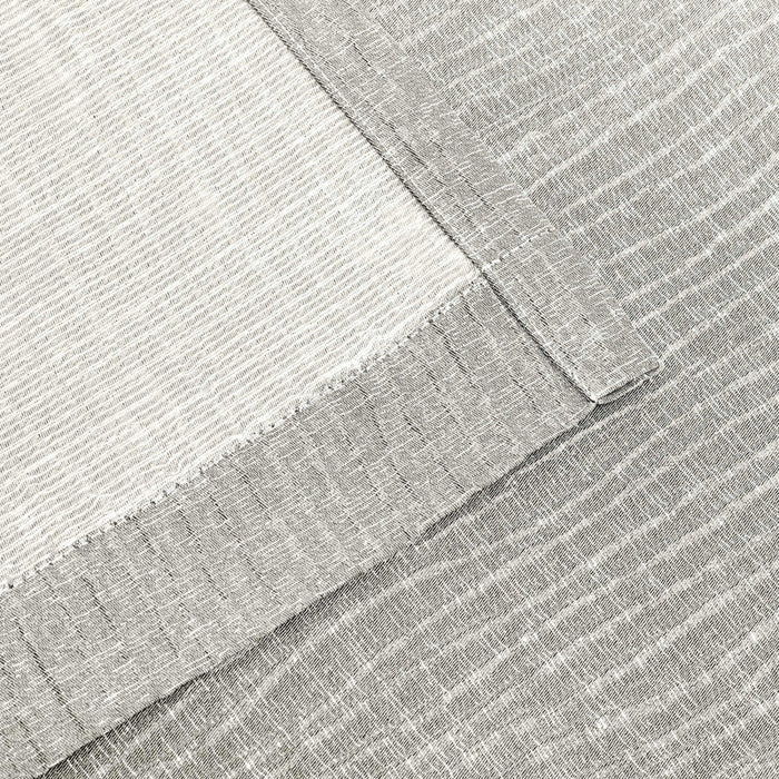 Metallic Cascade Jacquard Solid Textured Curtain Set