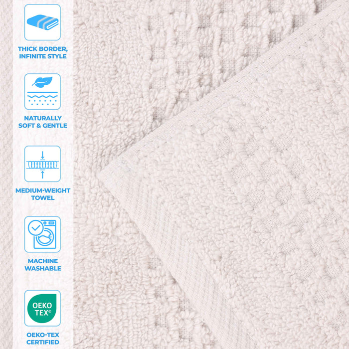 Playa Zero Twist Cotton Solid Waffle Textured Face Towels, Set of 12