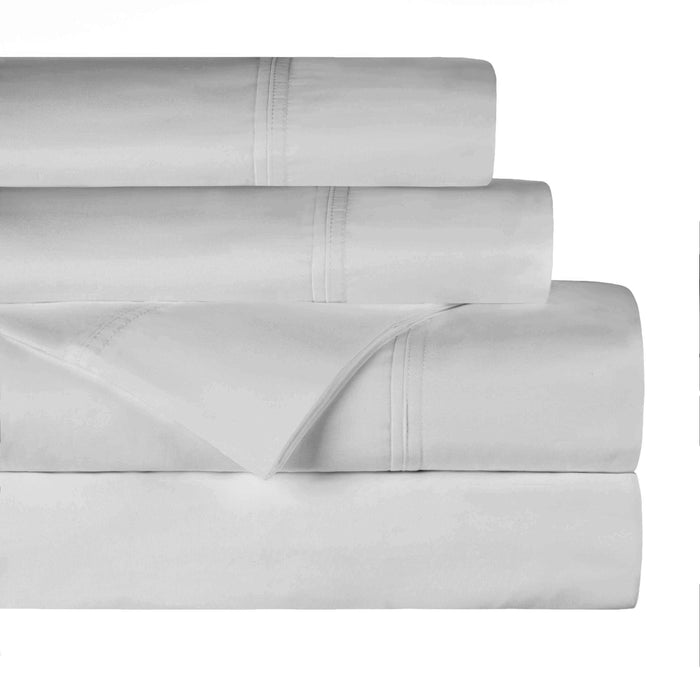 Gina Organic Cotton 300 Thread Count Deep Pocket Fitted Bed Sheet - Silver