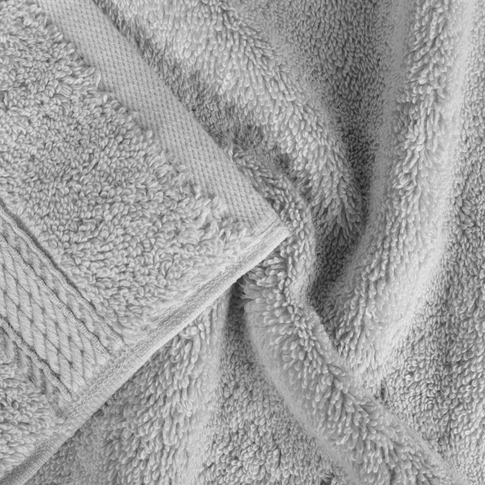Egyptian Cotton Plush Heavyweight Absorbent Bath Towel Set of 4 - Silver