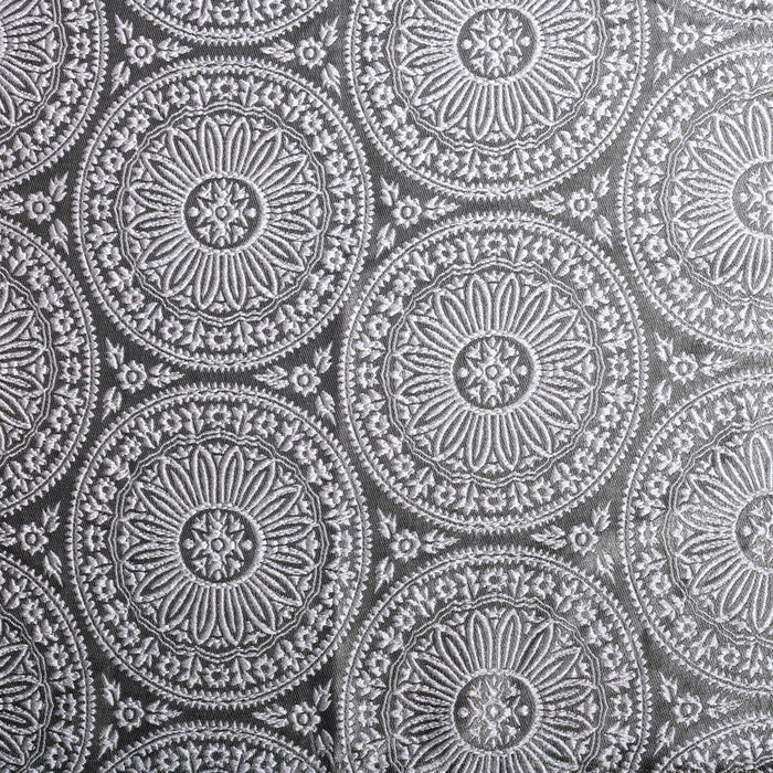 Eminence Jacquard Geometric Floral Mandala Curtain Panel Set of 2