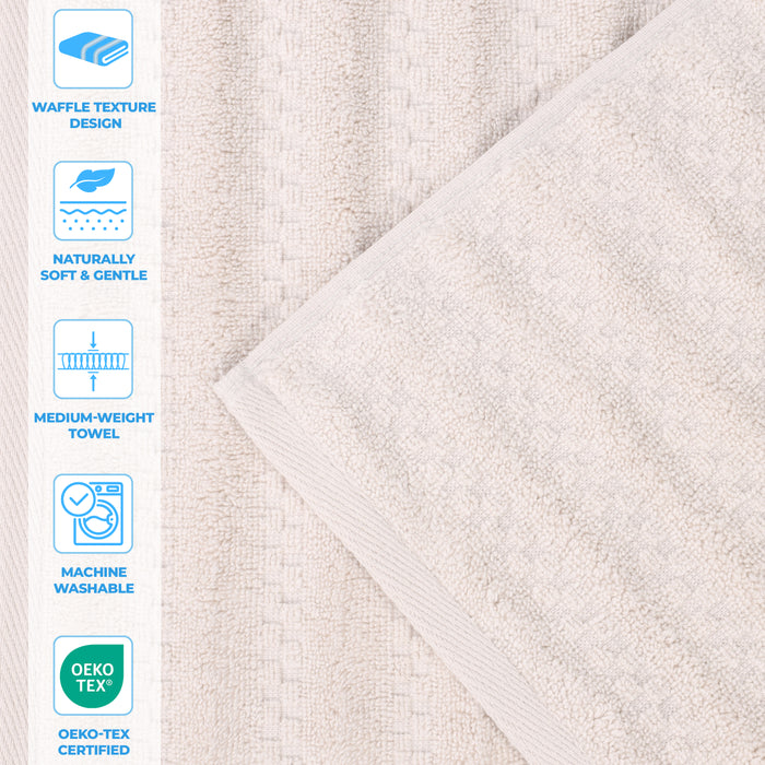 Zuma Zero Twist Cotton Medium Weight Absorbent Hand Towels, Set of 6