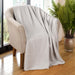 All-Season Chevron Cotton Bed Blanket & Sofa Throw - Silver