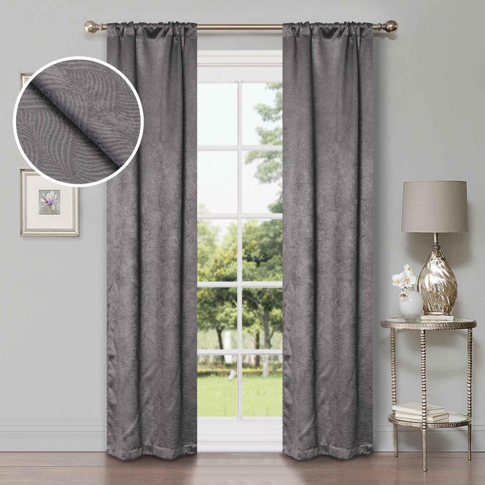 Waverly Modern Washable Room Darkening Blackout Curtain Panel Set