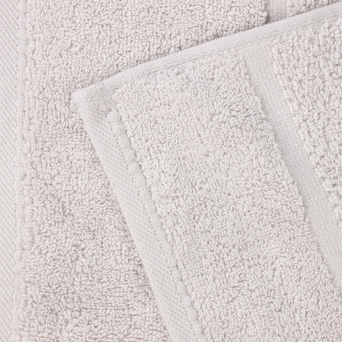 Mile Smart Twist Cotton Solid Broad Border Bath Towels, Set of 2