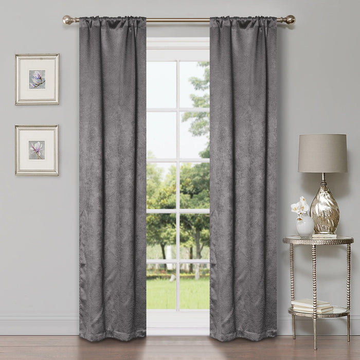 Waverly Thermal Blackout Grommet Curtain Panel Set 26" - Silver