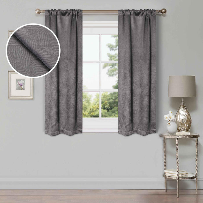 Waverly Thermal Blackout Grommet Curtain Panel Set 26" - Silver