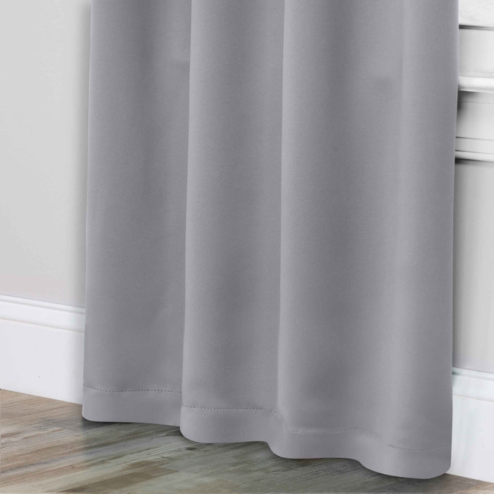 Solid Machine Washable Room Darkening Blackout Curtains, Set of 2