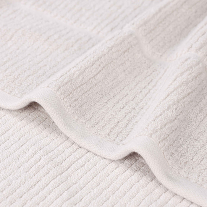 Milo Smart Twist Cotton Solid Ribbed Design 3 Piece Towel Set