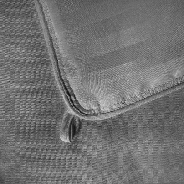 Reversible Striped Down Alternative Comforter - Silver