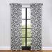 Leaves Grommet Room Darkening Blackout Curtains, Set of 2 - Silver-Black