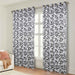 Leaves Grommet Room Darkening Blackout Curtains, Set of 2 - Silver-Black