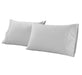 Gina Organic Cotton 300 Thread Count Percale Pillowcases, Set of 2 - Silver