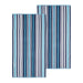Rope Textured Striped Oversized 2-Piece Beach Towel Set - Sky Blue