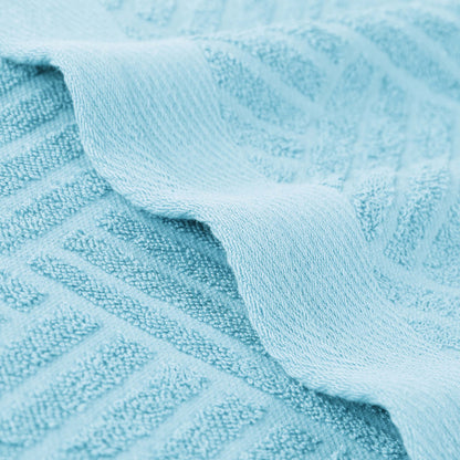 Basketweave Egyptian Cotton Jacquard 3 Piece Assorted Towel Set - Blue Nile Mills