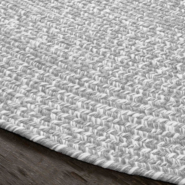 Reversible Braided Area Rug Two Tone Indoor Outdoor Rugs