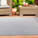 Bohemian Rectangle Indoor Outdoor Rugs Solid Braided Area Rug - Slate