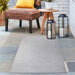 Bohemian Rectangle Indoor Outdoor Rugs Solid Braided Area Rug - Slate