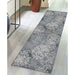 Leigh Traditional Floral Scroll Indoor Area Rugs or Runner Rug - Slate