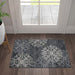Leigh Traditional Floral Scroll Indoor Area Rugs or Runner Rug - Slate